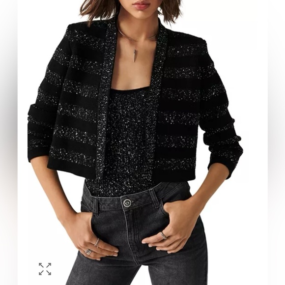 ba&sh Trevis Sequin Stripe Cardigan Size S Never Worn, Without Tags